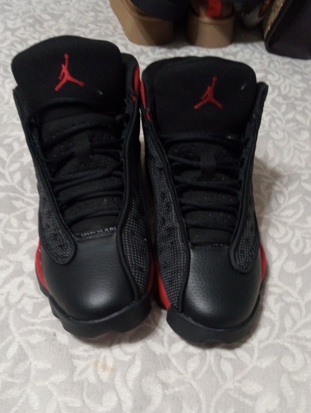 Jordan Black and Red Retro Basketball Shoes